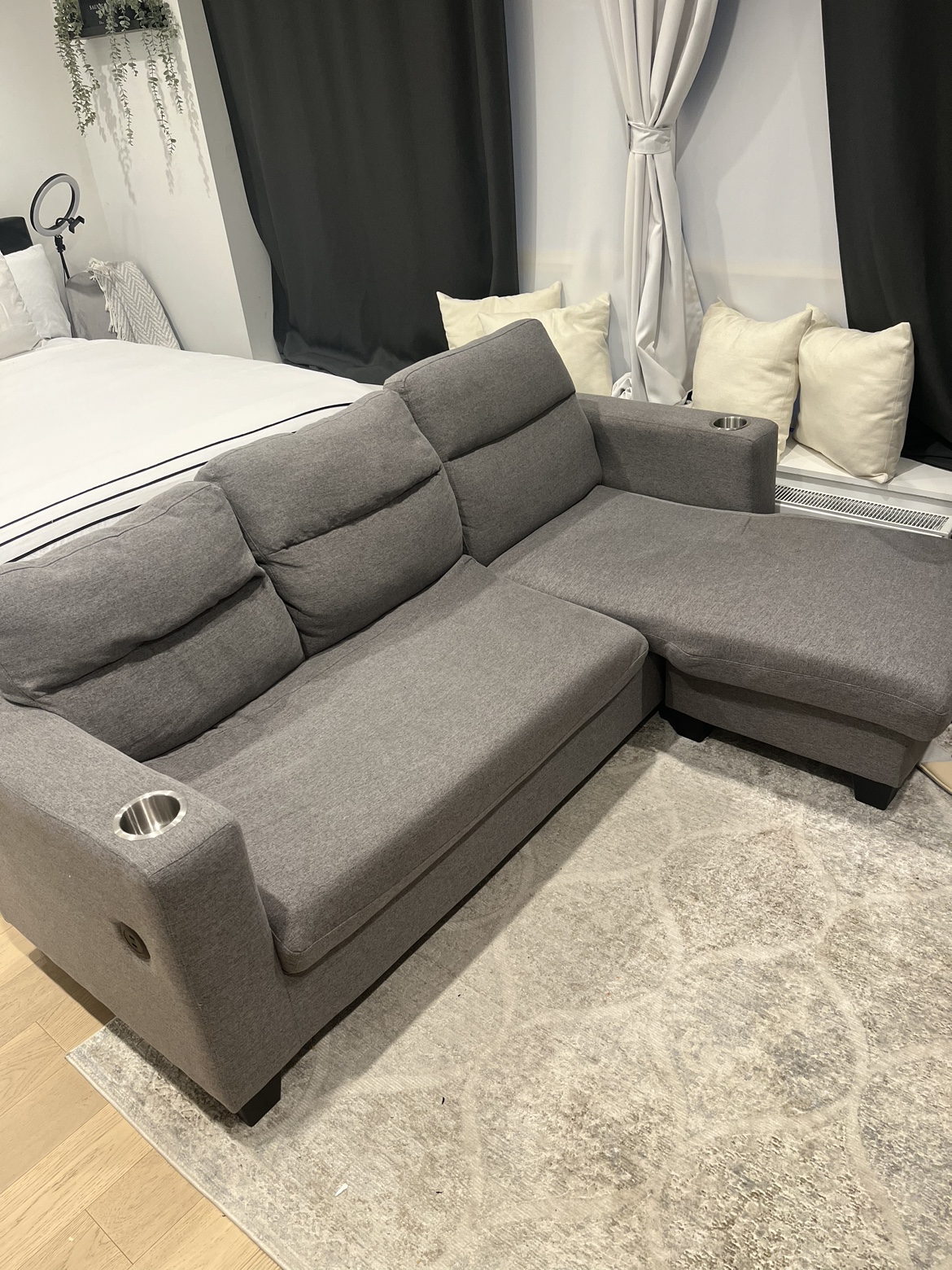 Grey Sectional couch
