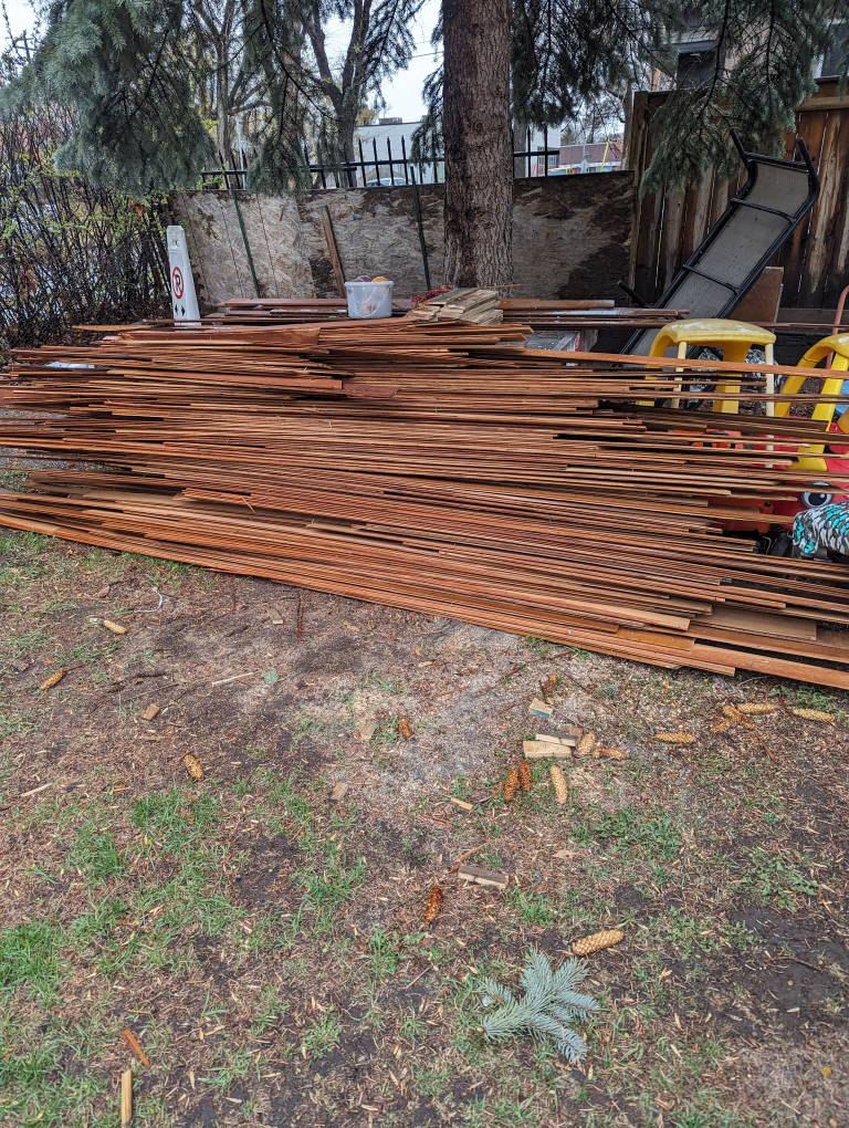 1100 sq ft of Tonge and groove reclaimed cedar
