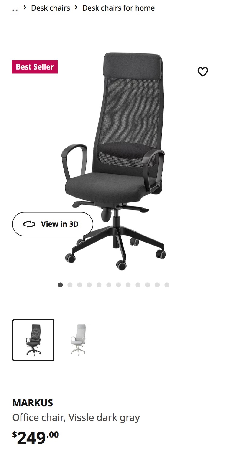 Ikea office/gamking chair Markus - photo 2