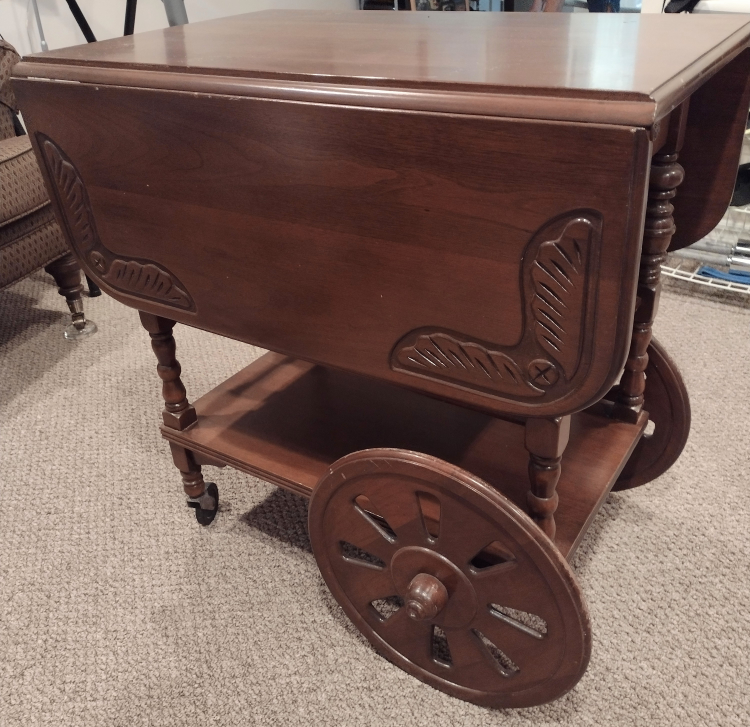 ANTIQUE DROP LEAF TEA CART image indicator(5)