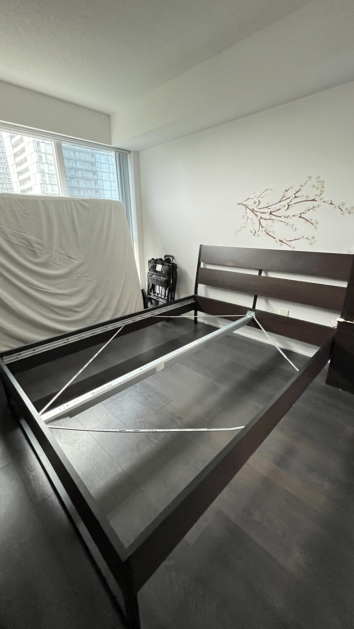 IKEA full bed frame and mattress - photo 2