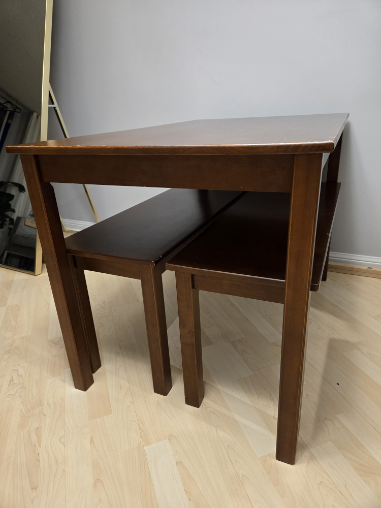 dining table and benches - photo 3