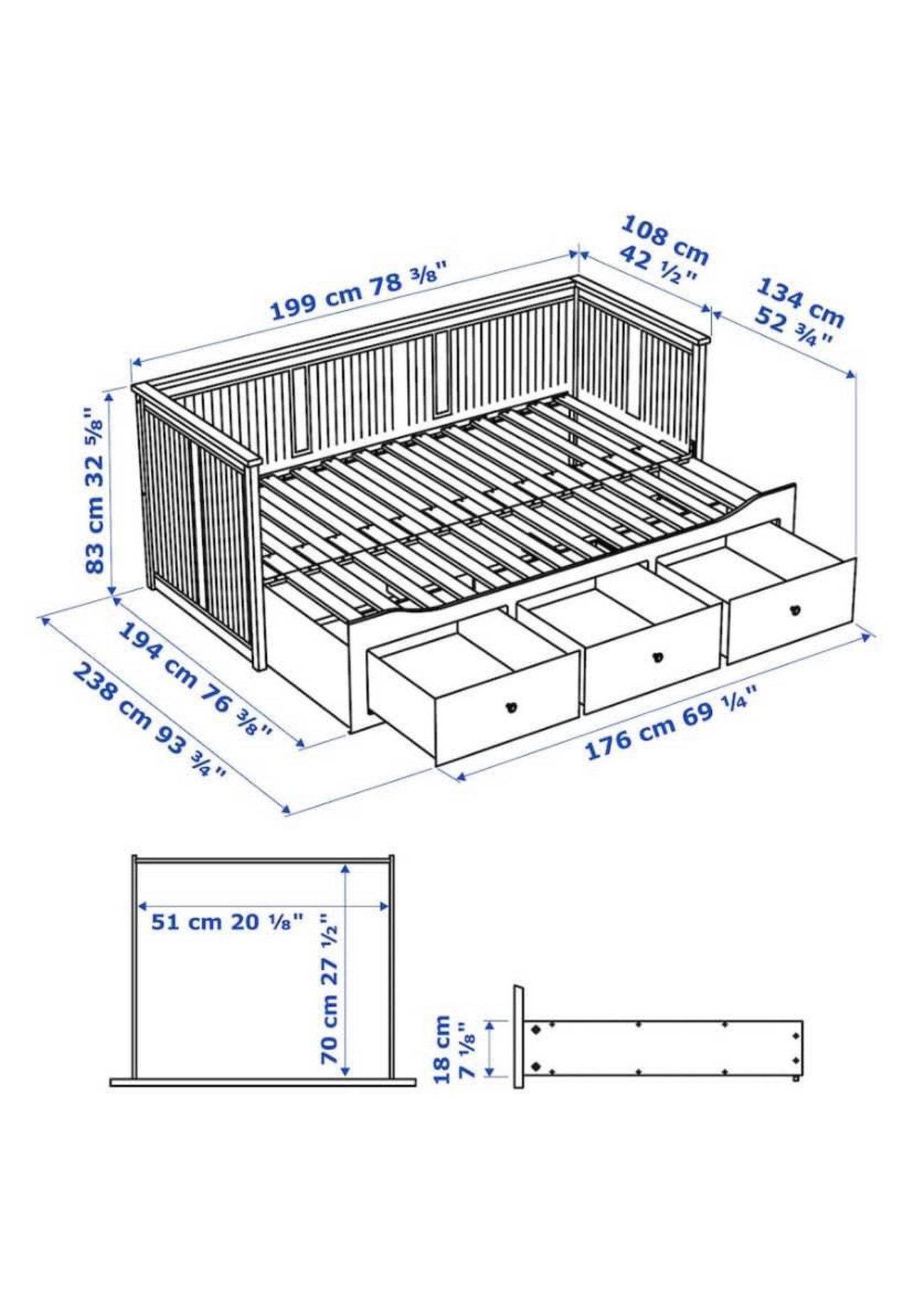 IKEA HEMNES daybed frame - photo 2