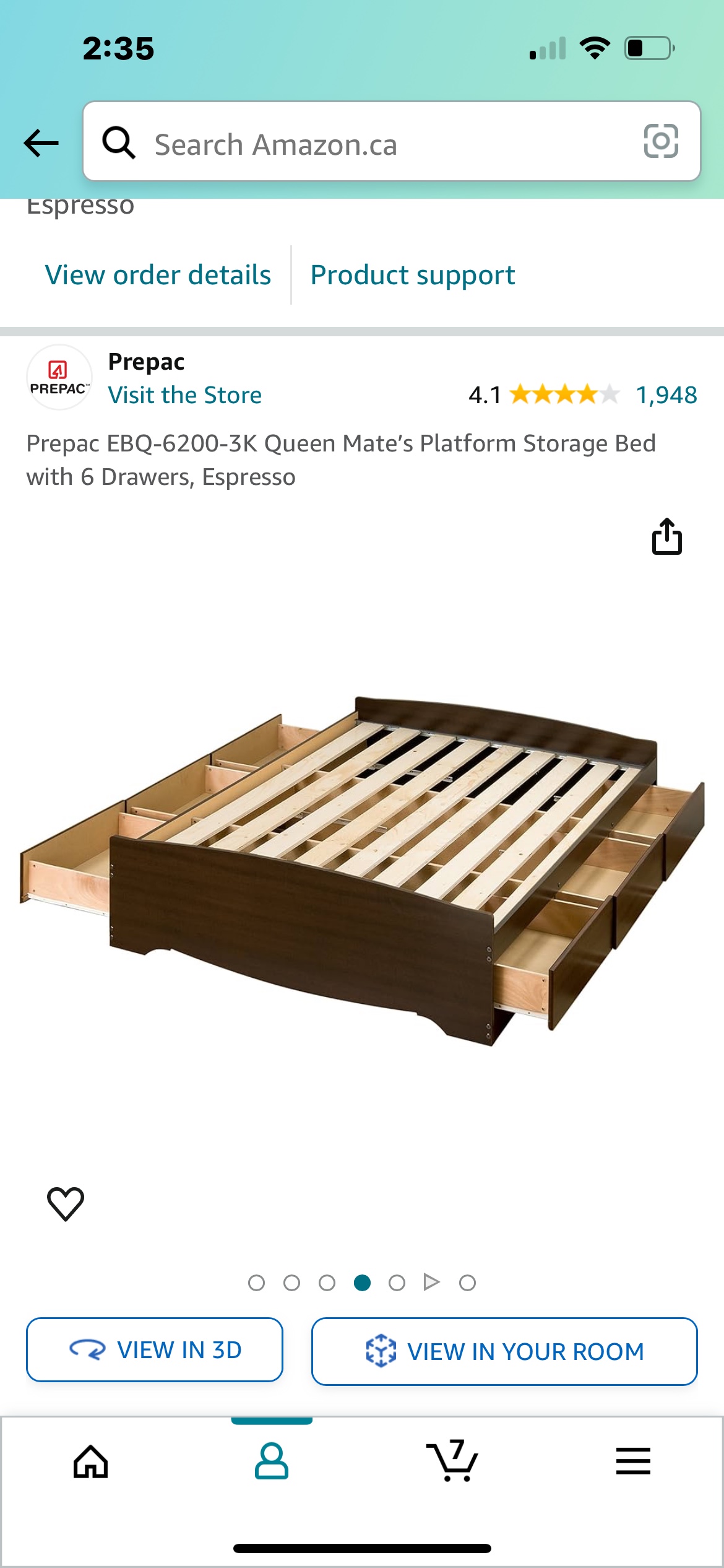 Queen bed with 6 drawers. Also includes headboard - photo 2