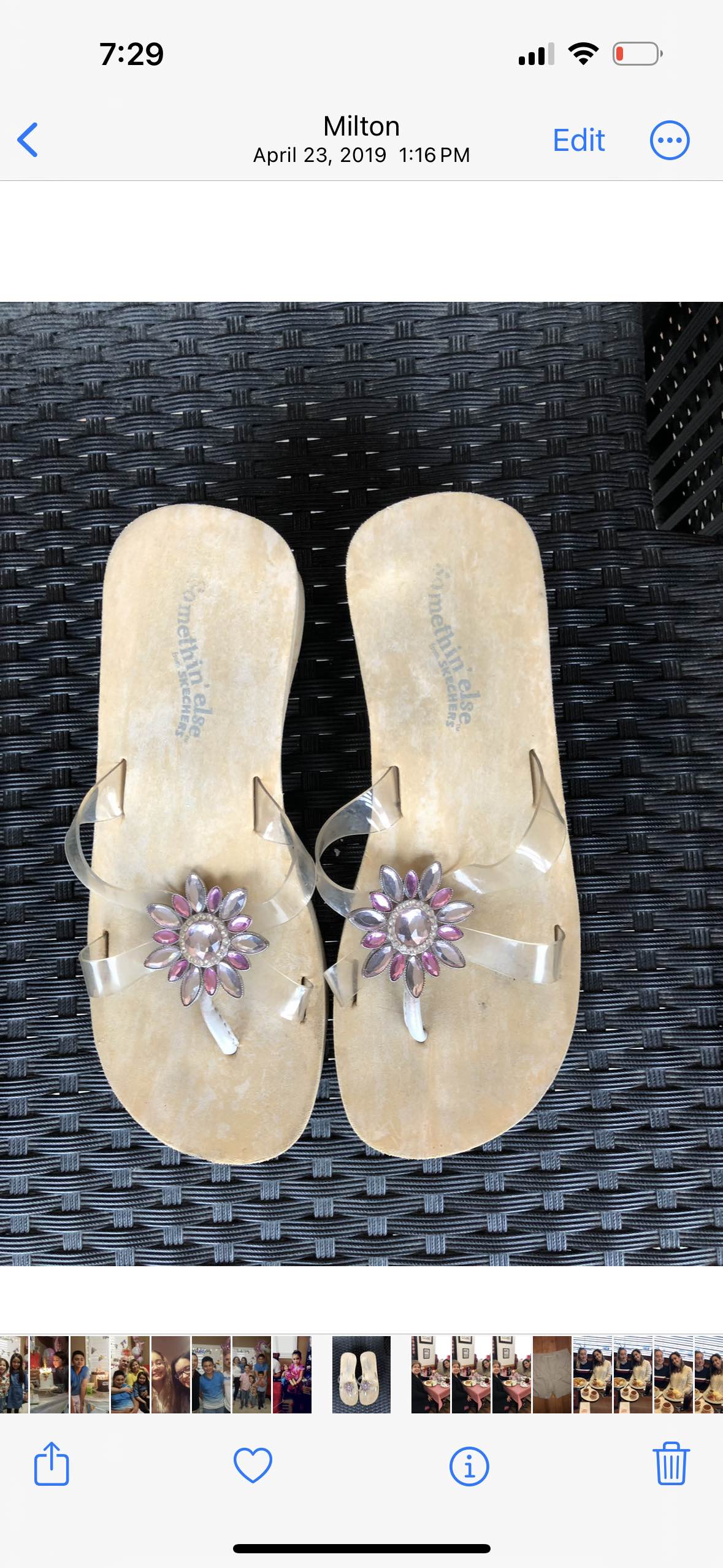 women’s sz 7 wedge sketchers sandal thumbnail