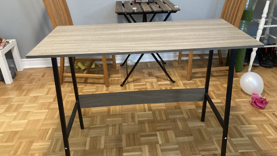Wood pattern computer desk - photo 3