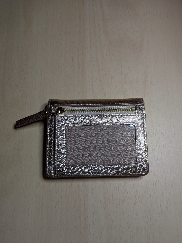 Kate Spade Rose Gold Metallic Wallet Cute Classic Casual Look image indicator(2)
