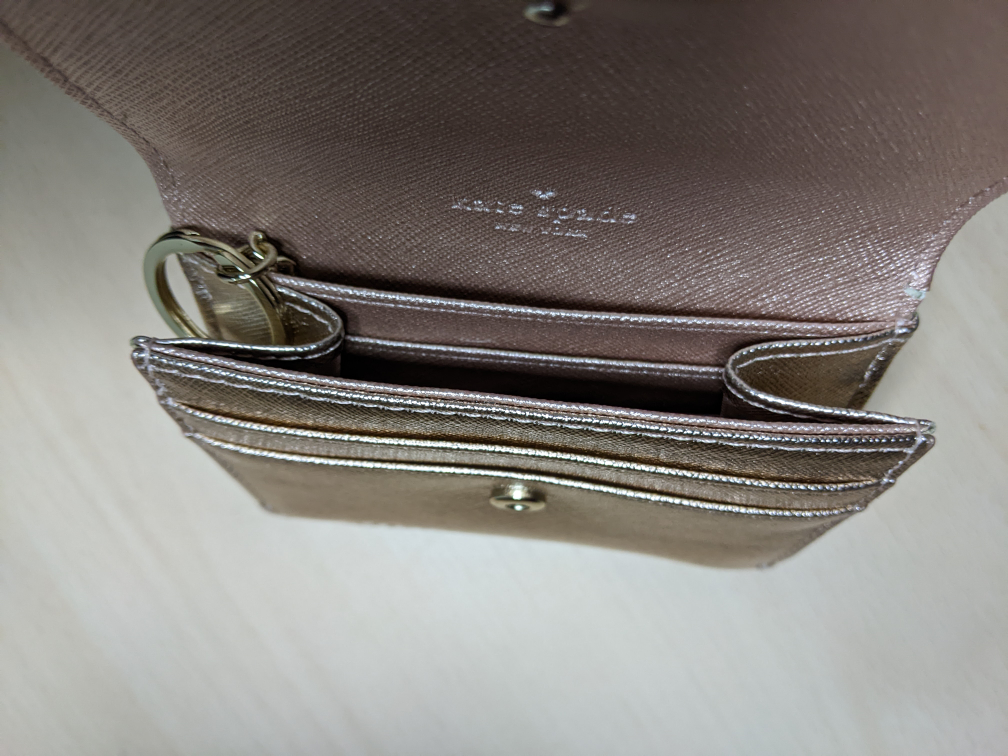 Kate Spade Rose Gold Metallic Wallet Cute Classic Casual Look image indicator(5)