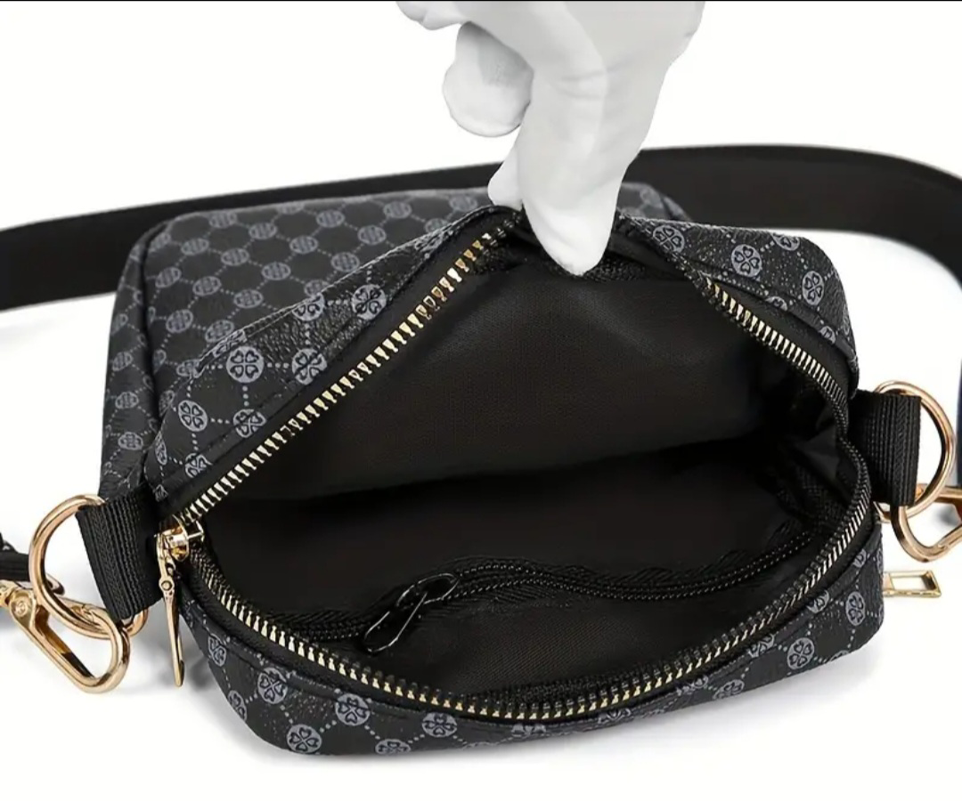 New Black Stylish Waterproof Sling Bag image indicator(3)