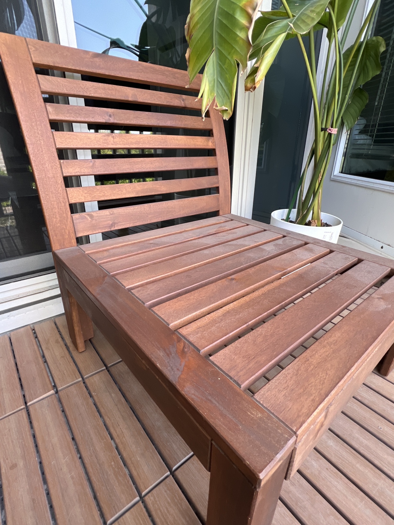 Chair, outdoor, light brown stained - IKEA 🥕 - photo 2