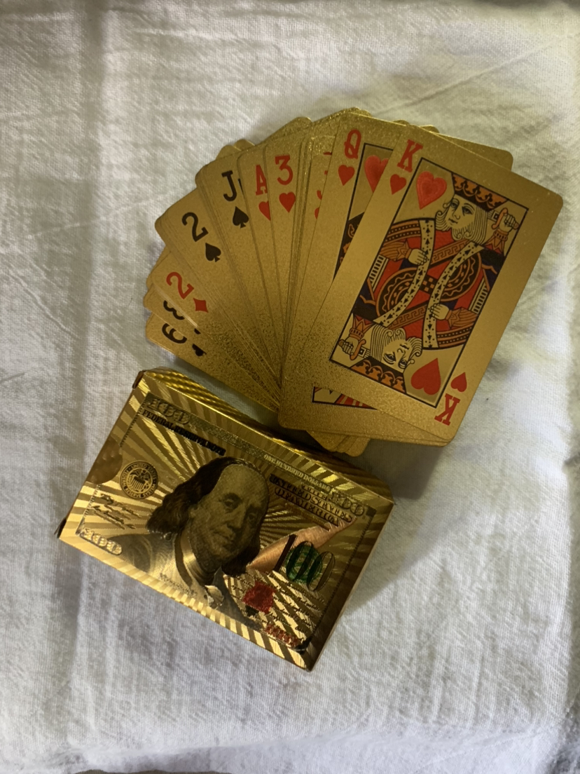 FREE gold deck of cards 🧡 #freecycle