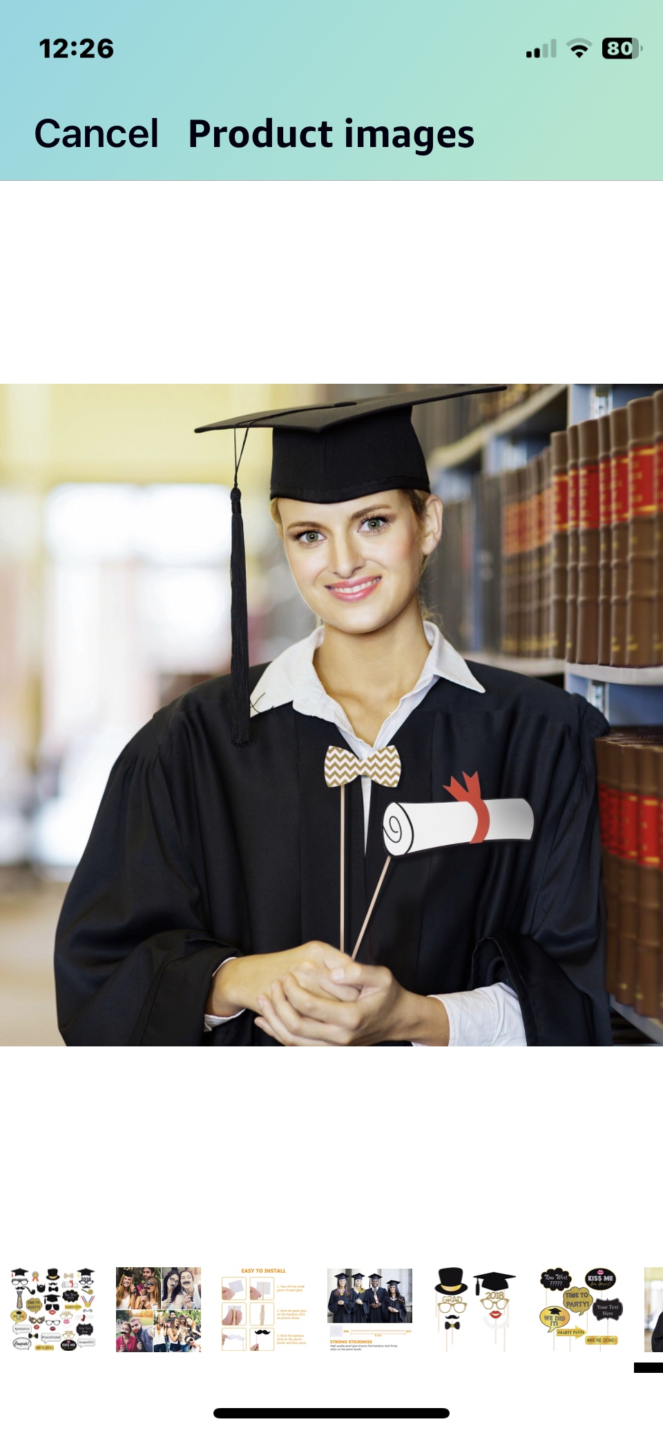 *Brand New* Adoric Graduation Photo Props Glitter image indicator(9)