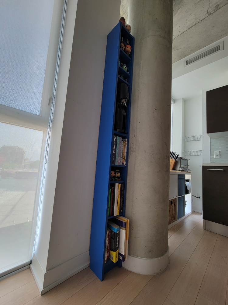 Blue bookcase/shelving unit - photo 2