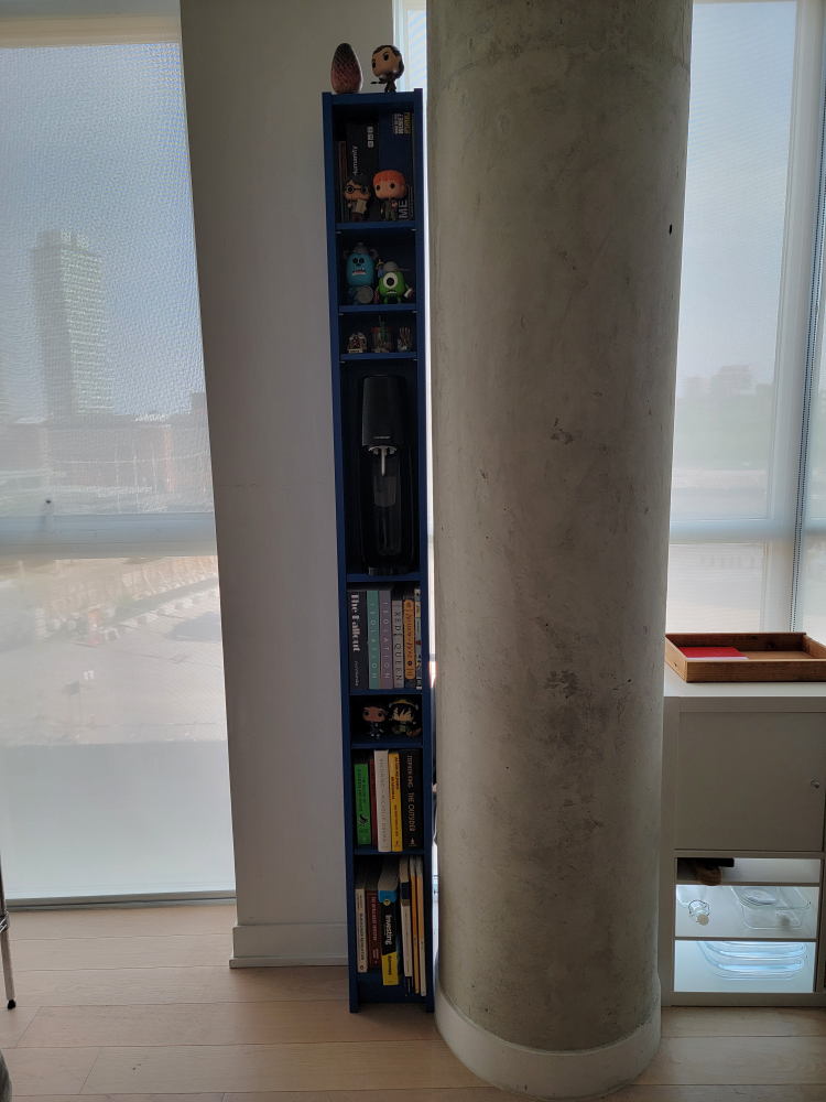 Blue bookcase/shelving unit - photo 3