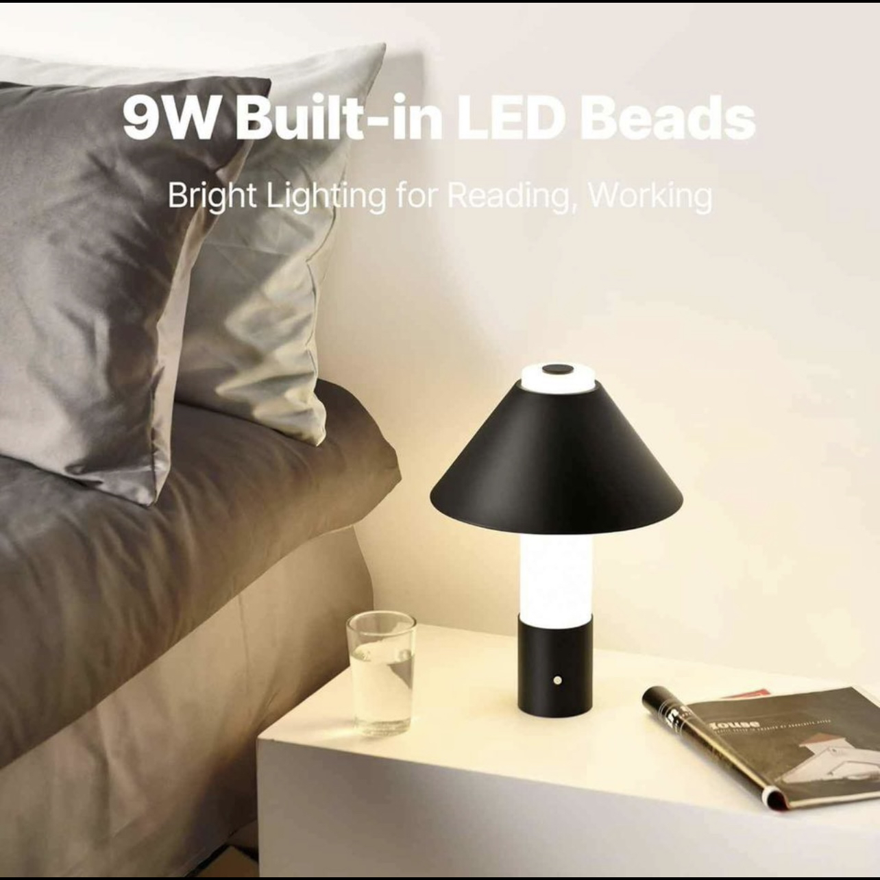 *Brand New*Modern Minimalist Table Lamp,  Cordless, 3 Colors - photo 2