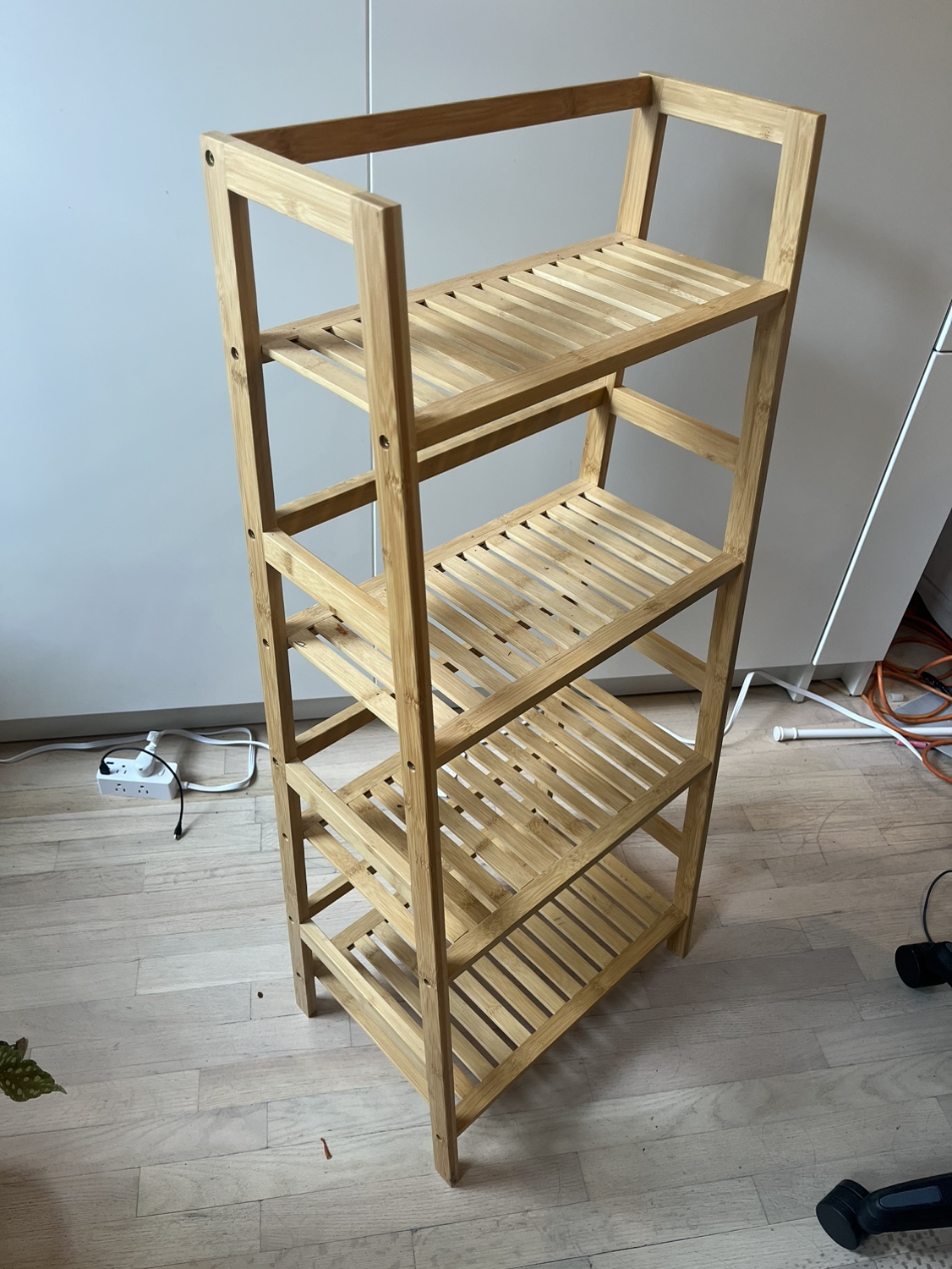 Wood shelf unit