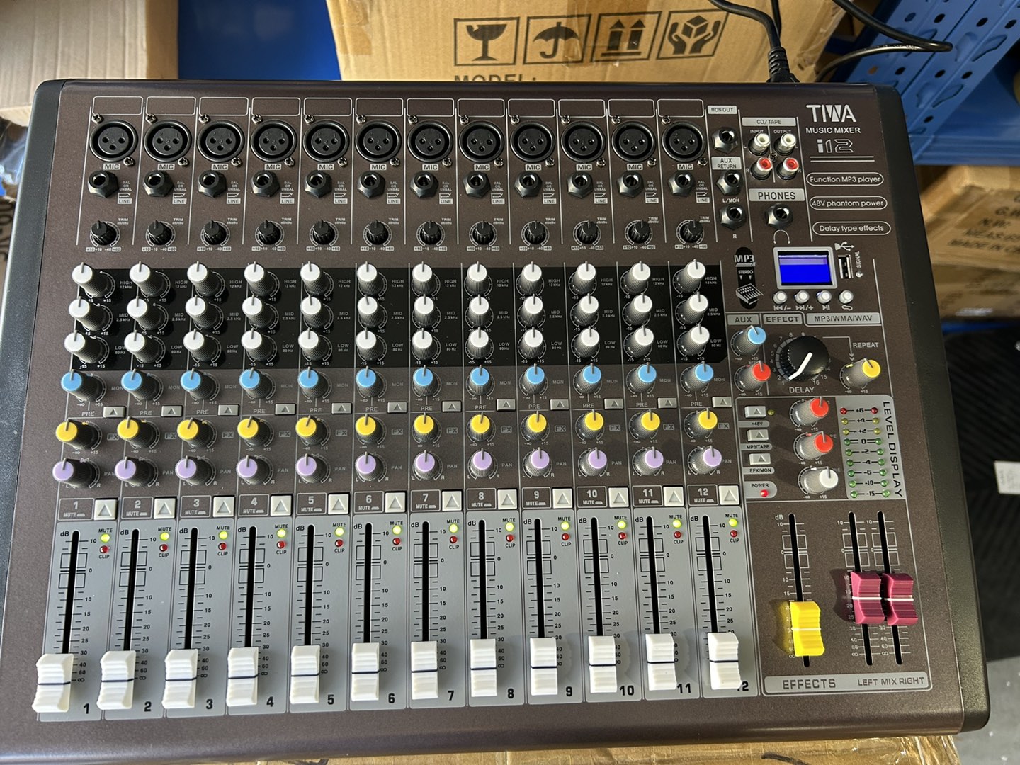 12 Channel Mixer Professional Sound Controller Audio Interface