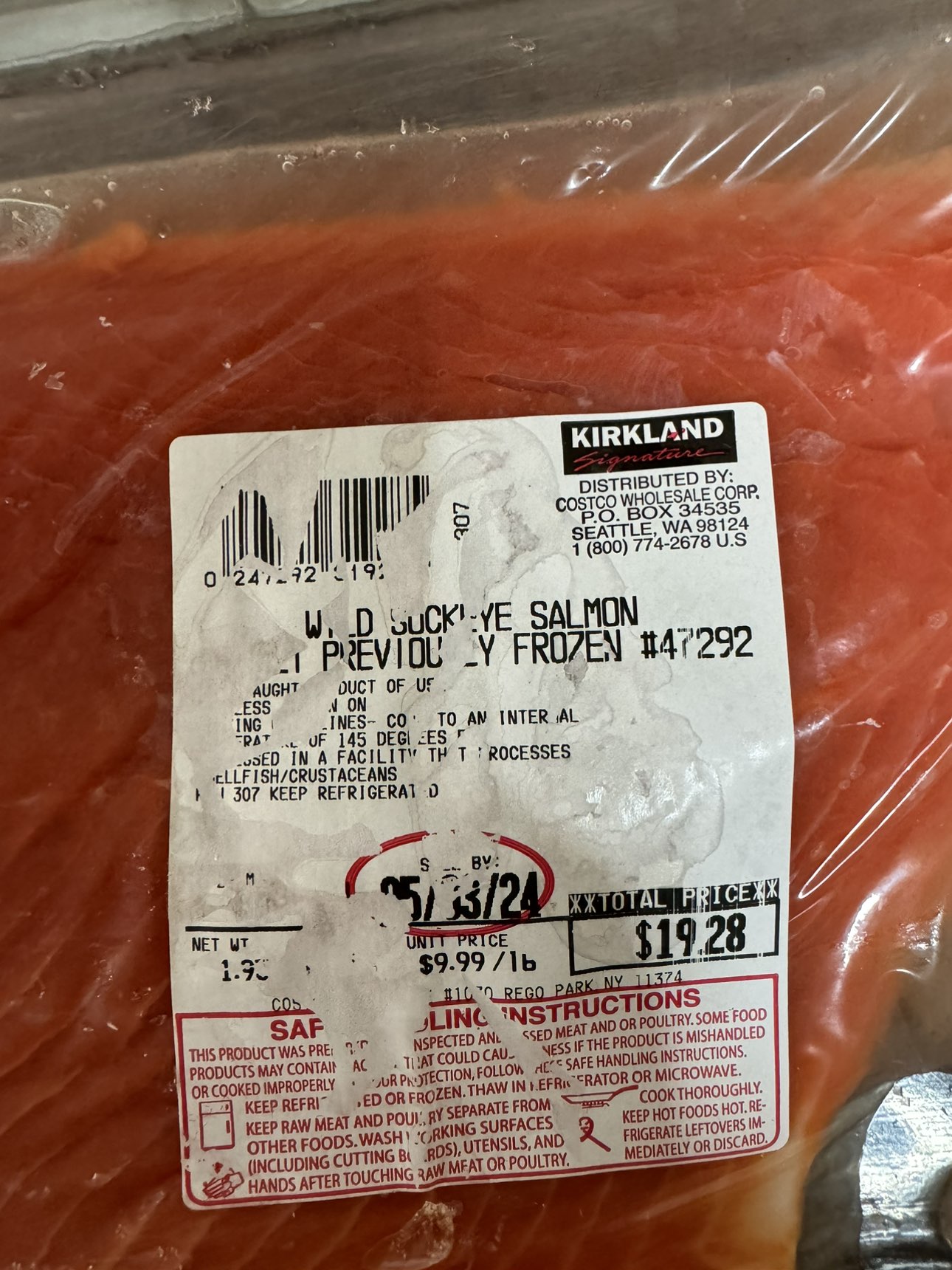 Smoked salmon from Costco