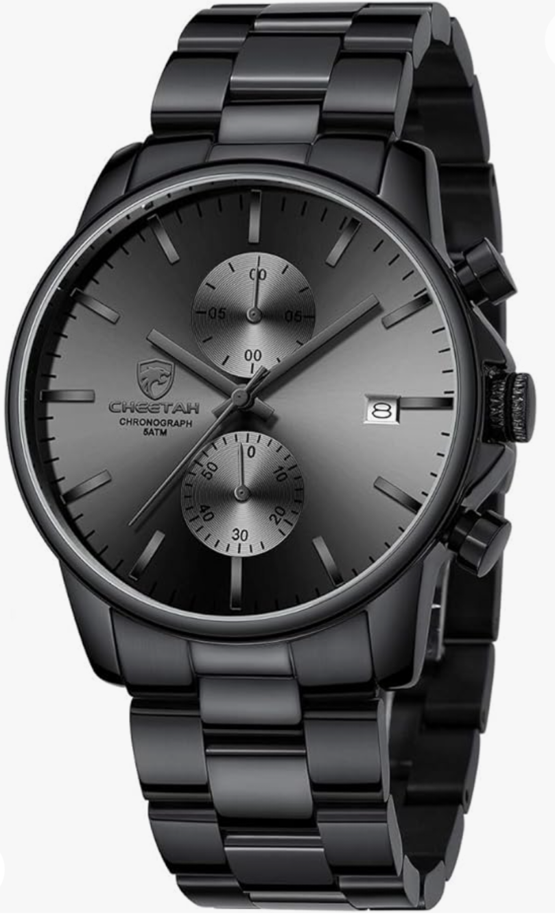 Men's Watch with Black Stainless Steel