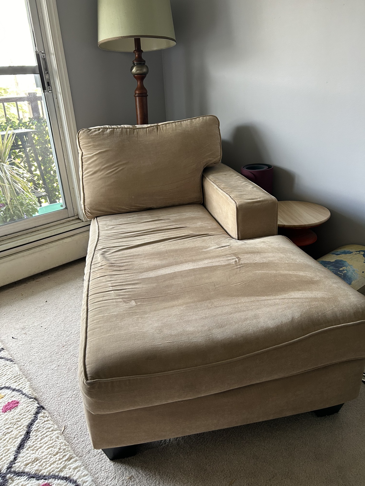 Chaise lounger beige