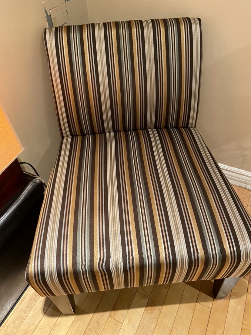 Single chair and lamp