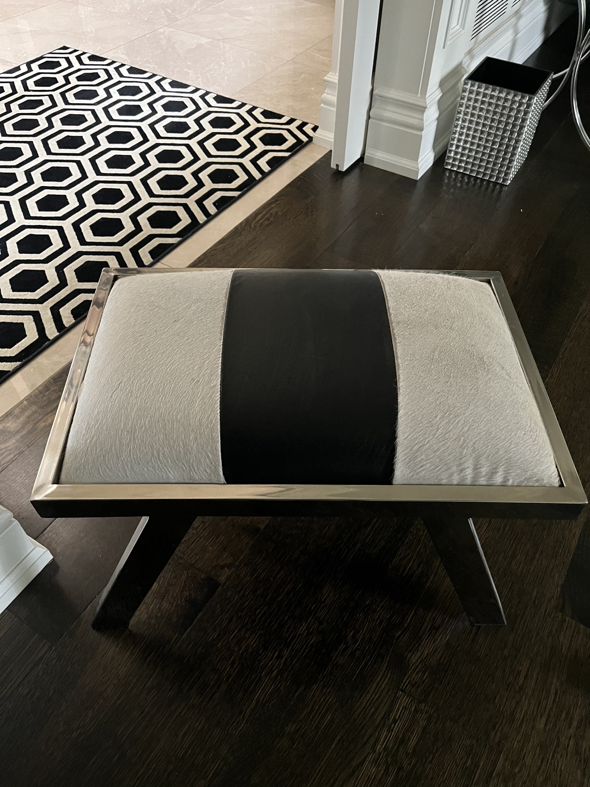 Animal pattern leather chair