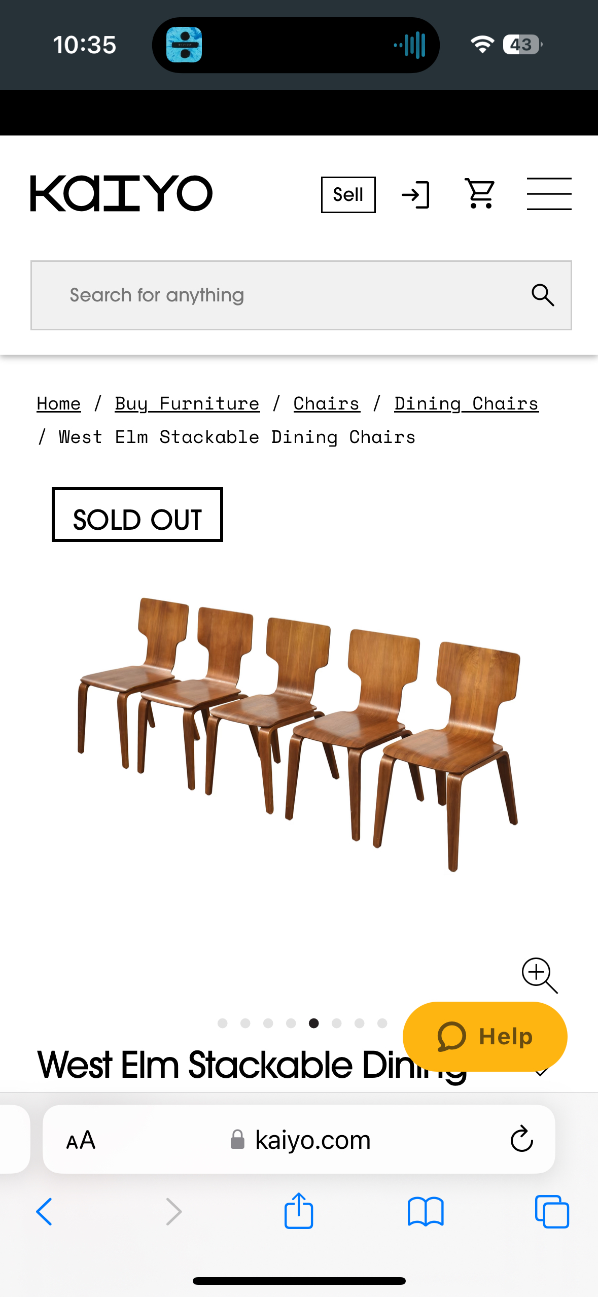 6 beautiful West Elm Stackable Chairs - photo 2