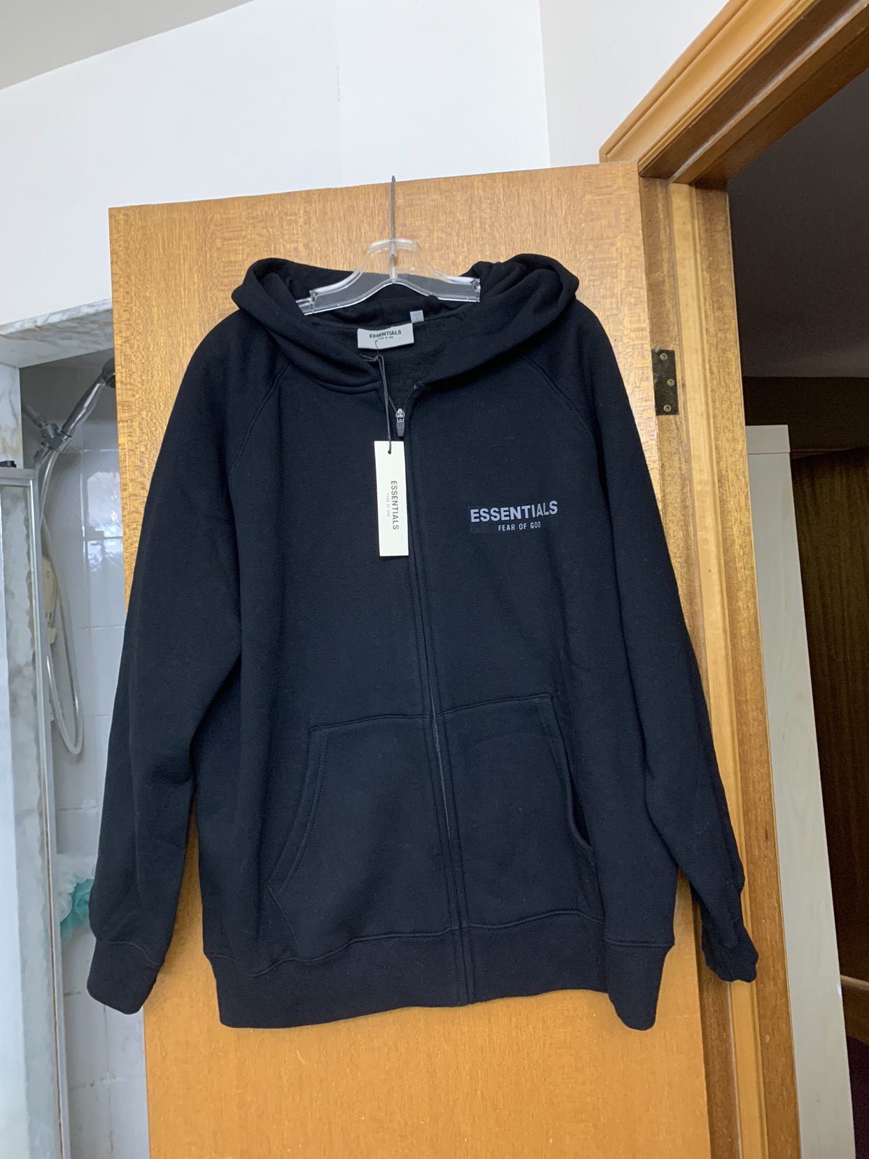 Essential hoody sweater Cotton-blend fleece jacket thumbnail