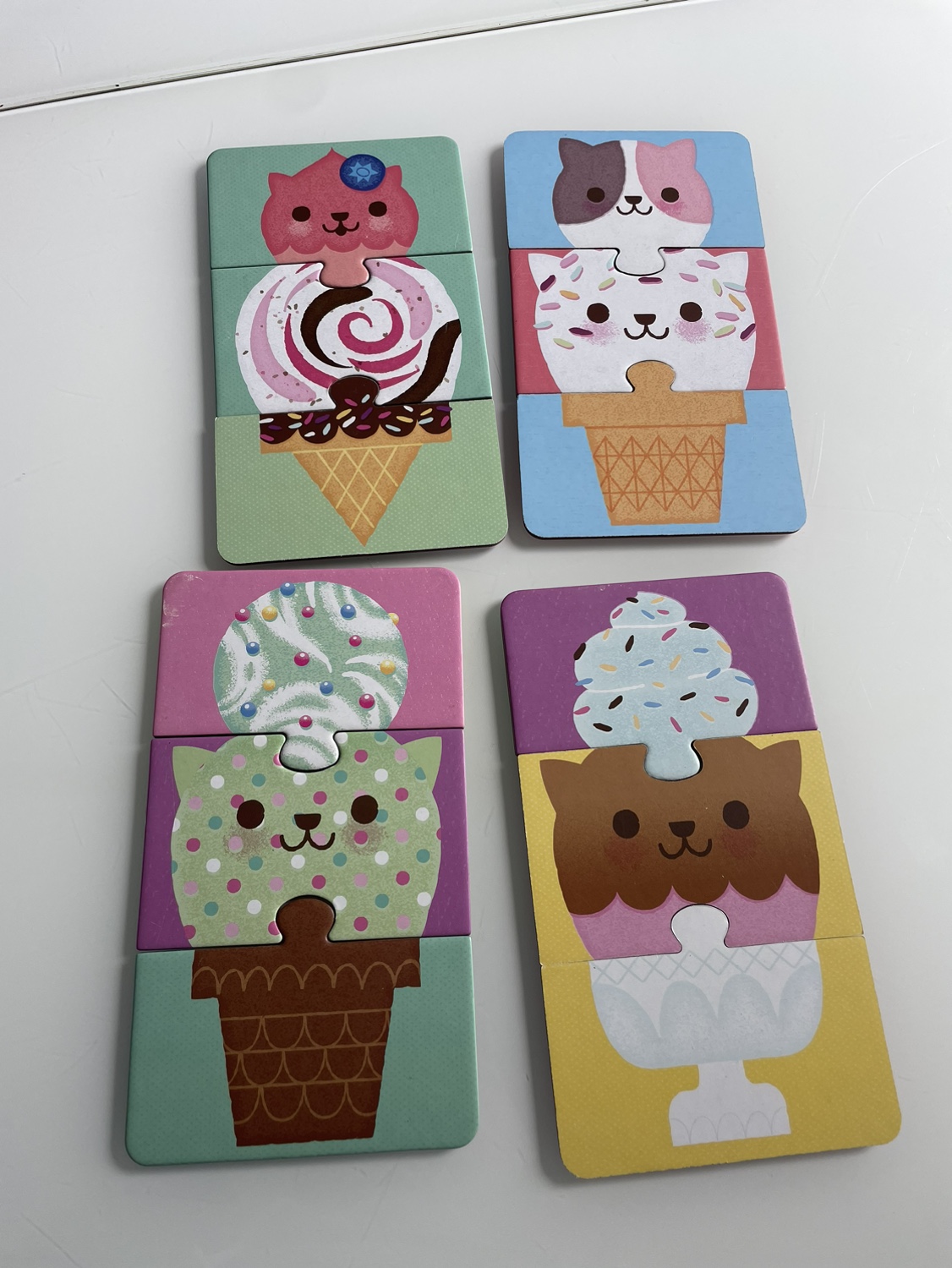 Mudpuppy Ice Cream Cats Mix and Match Puzzle thumbnail