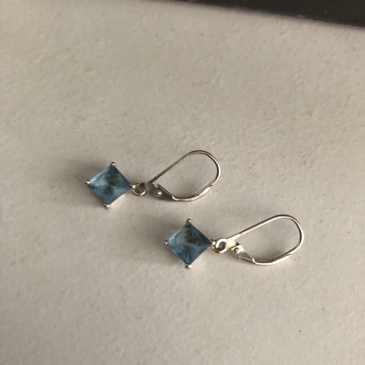 Amethyst or Blue Tourmaline Earrings thumbnail