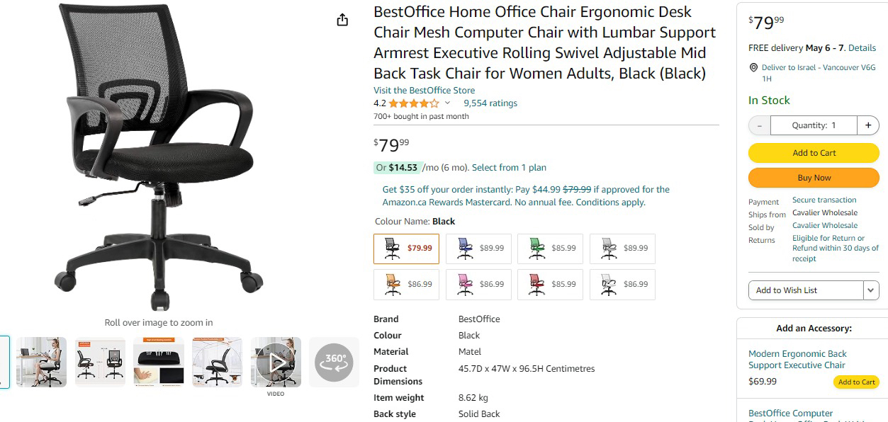 Office chair - like new - photo 3