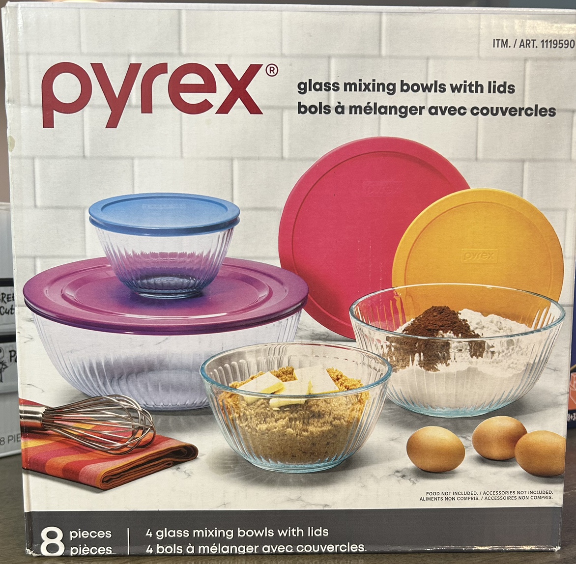 Pyrex Glass Mixing Bowls with Lids thumbnail