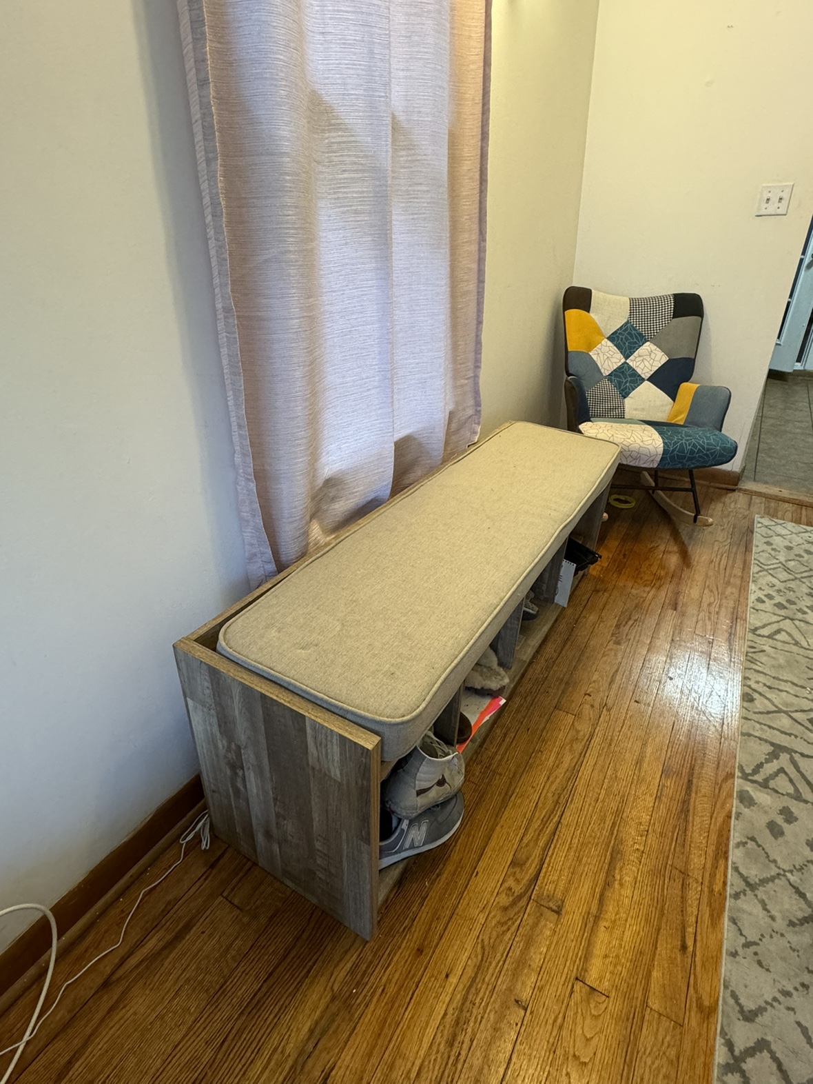 Hallway bench with storage