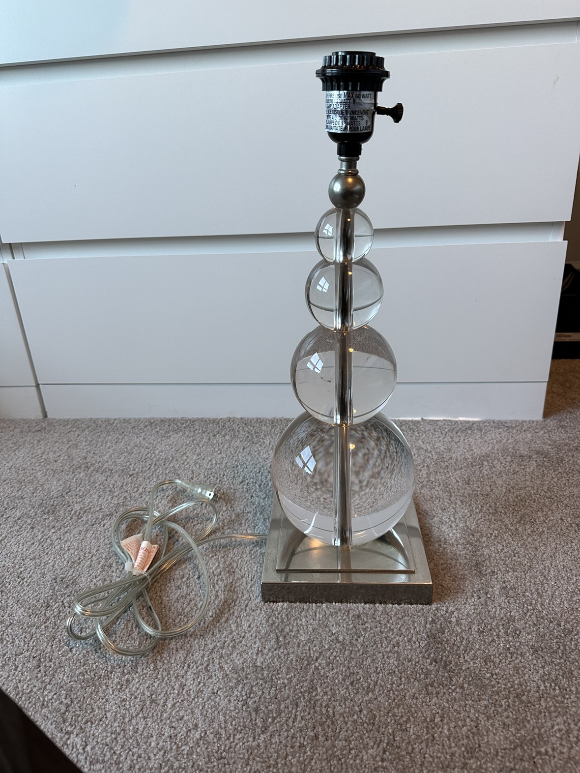 Bubble glass table lamp base