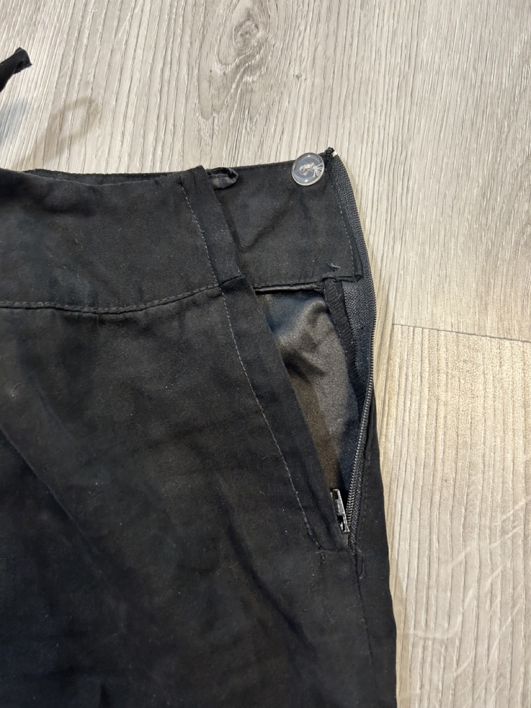 Black boho shorts with faux corset ribbons image indicator(2)