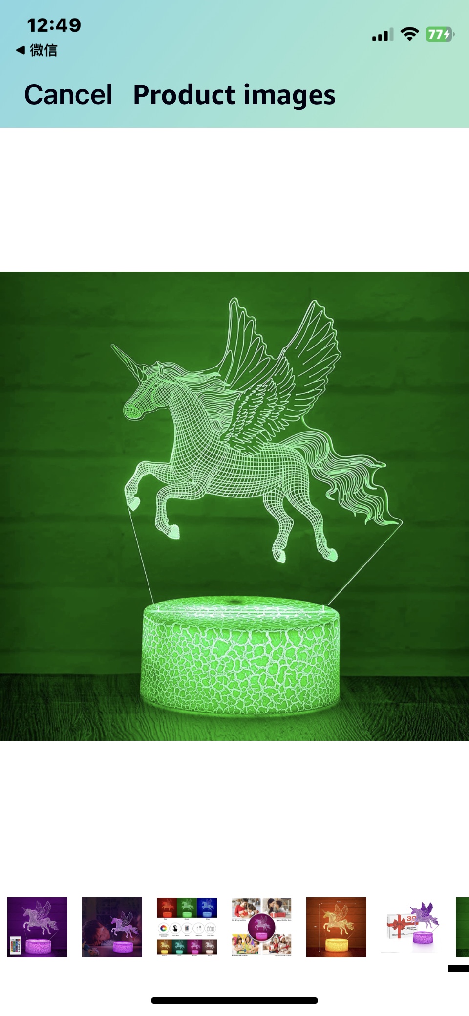 Unicorn Night Light for Kids, 3D Night Lights with Remote image indicator(8)