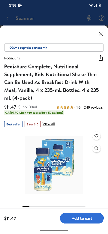 Pediasure Complete Vanilla flavor thumbnail