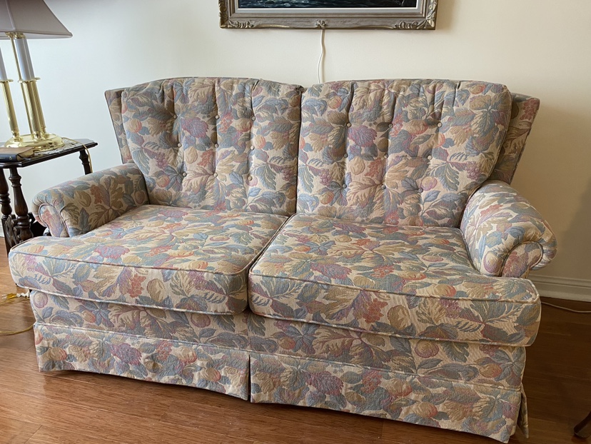 Love seat and high back chair