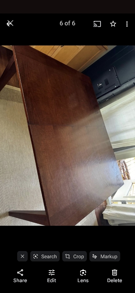 Dining Room Table with Leaf Extension & 6 chairs - photo 3