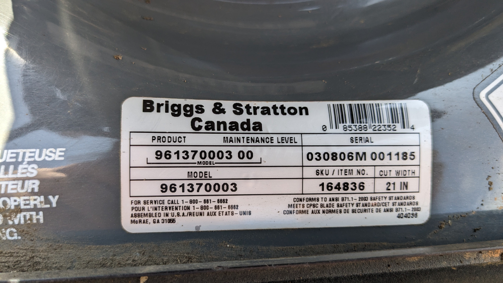 Murray 21" lawn mower with 4.75 HP Briggs and Stratton Gas Motor image indicator(6)