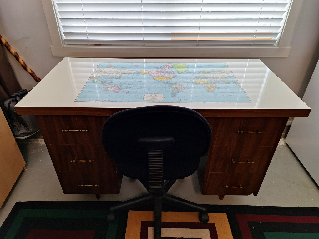 desk and chair