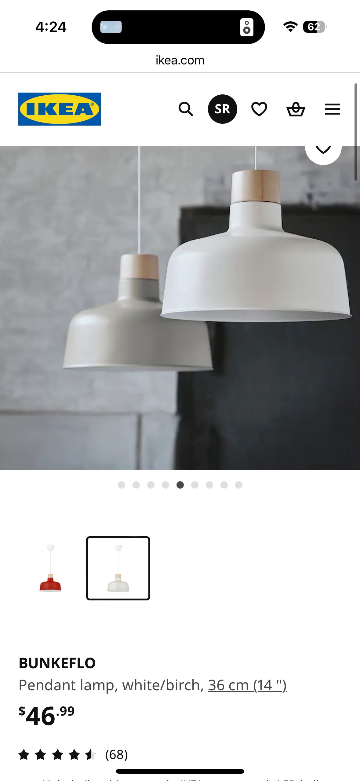 IKEA Bunkeflo Pendant Lamp