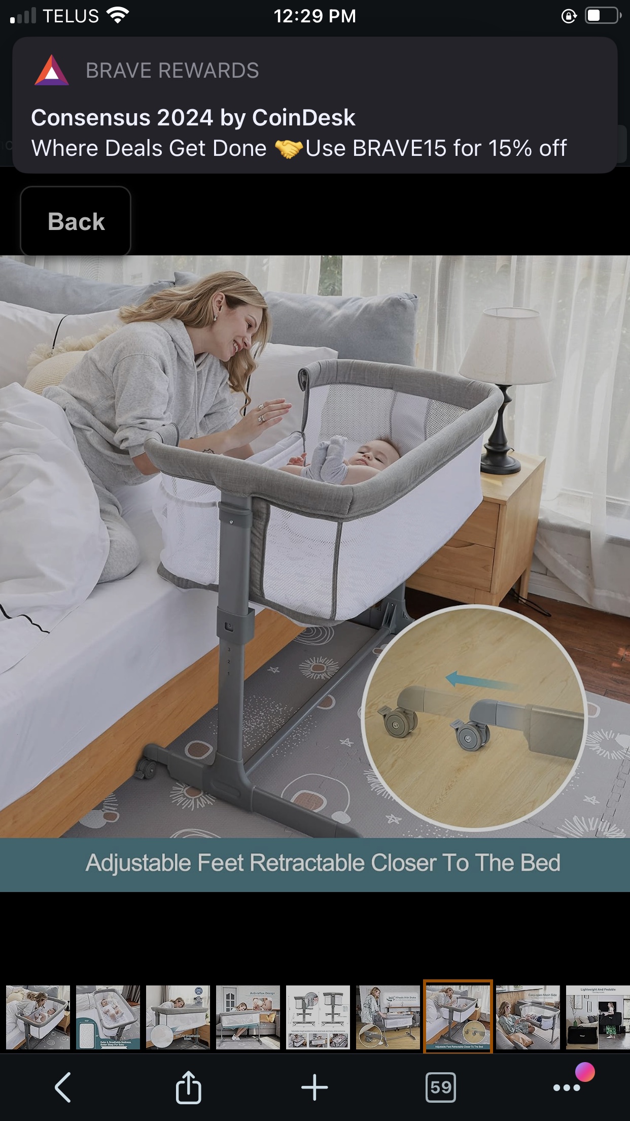 Bedside standing bassinet - photo 2