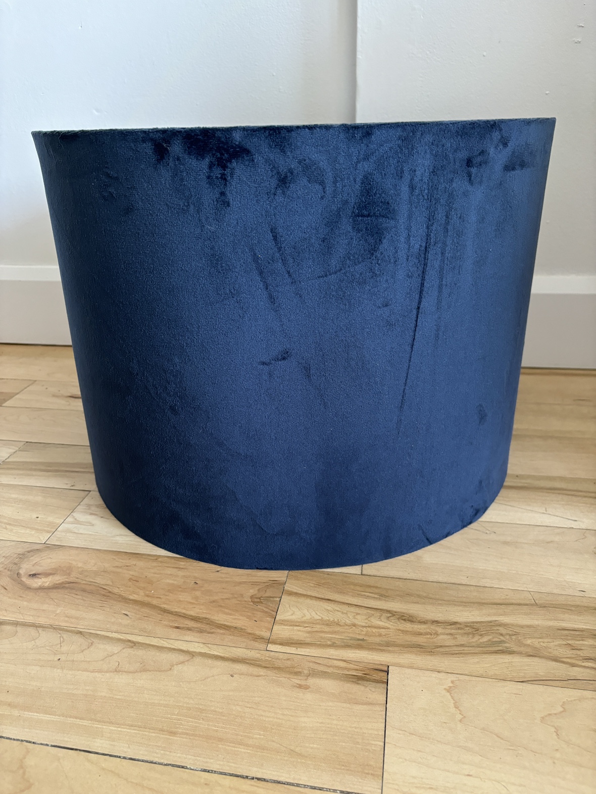 Large Navy Velvet Lampshade thumbnail