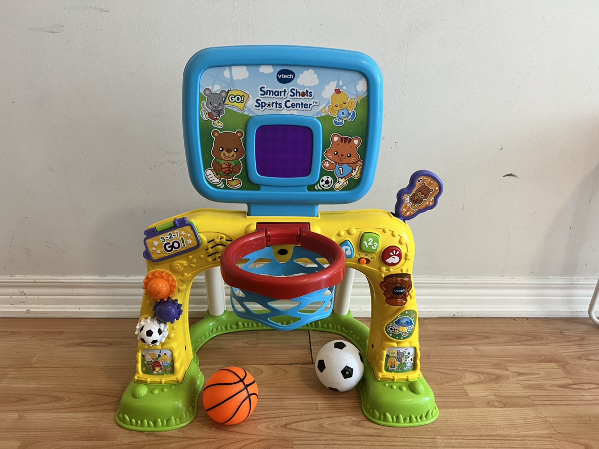 Basketball and football play set