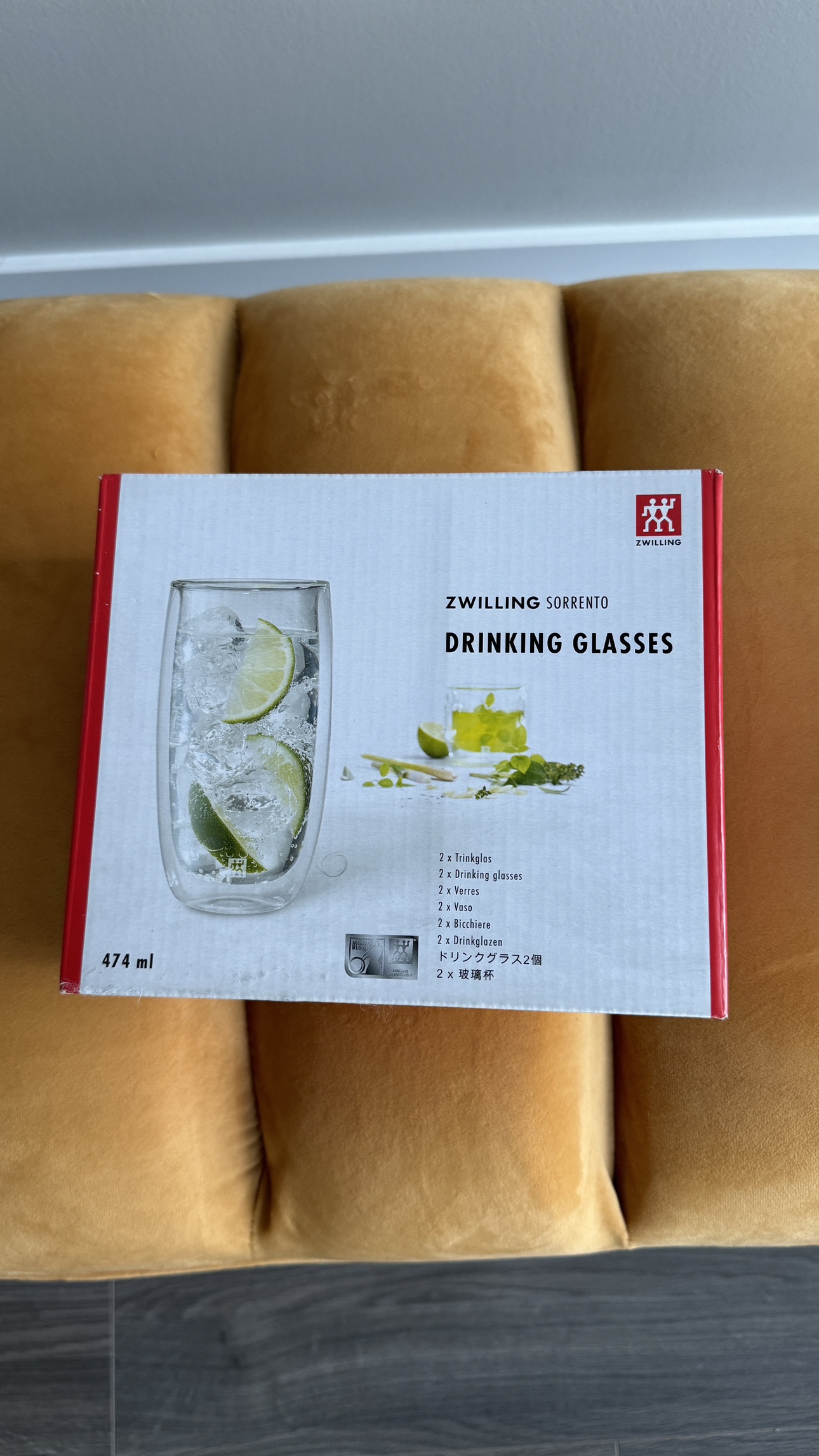Zwilling Sorrento 2 x Drinking glasses (474 ML) - Brand New thumbnail