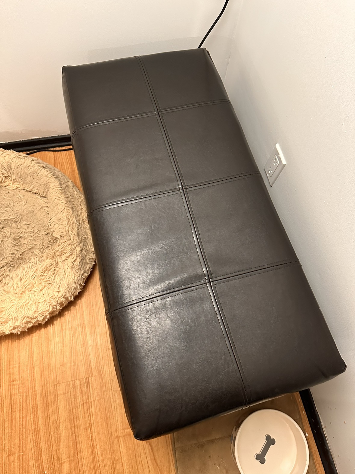 Ottoman with storage: Black - photo 4