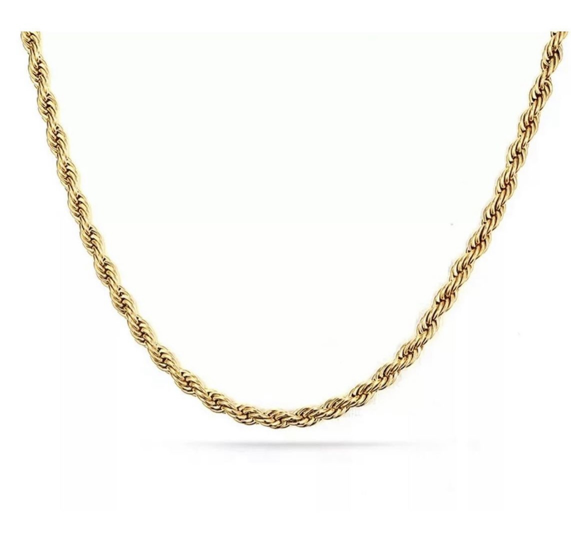 18K Gold Plated Twisted Necklace