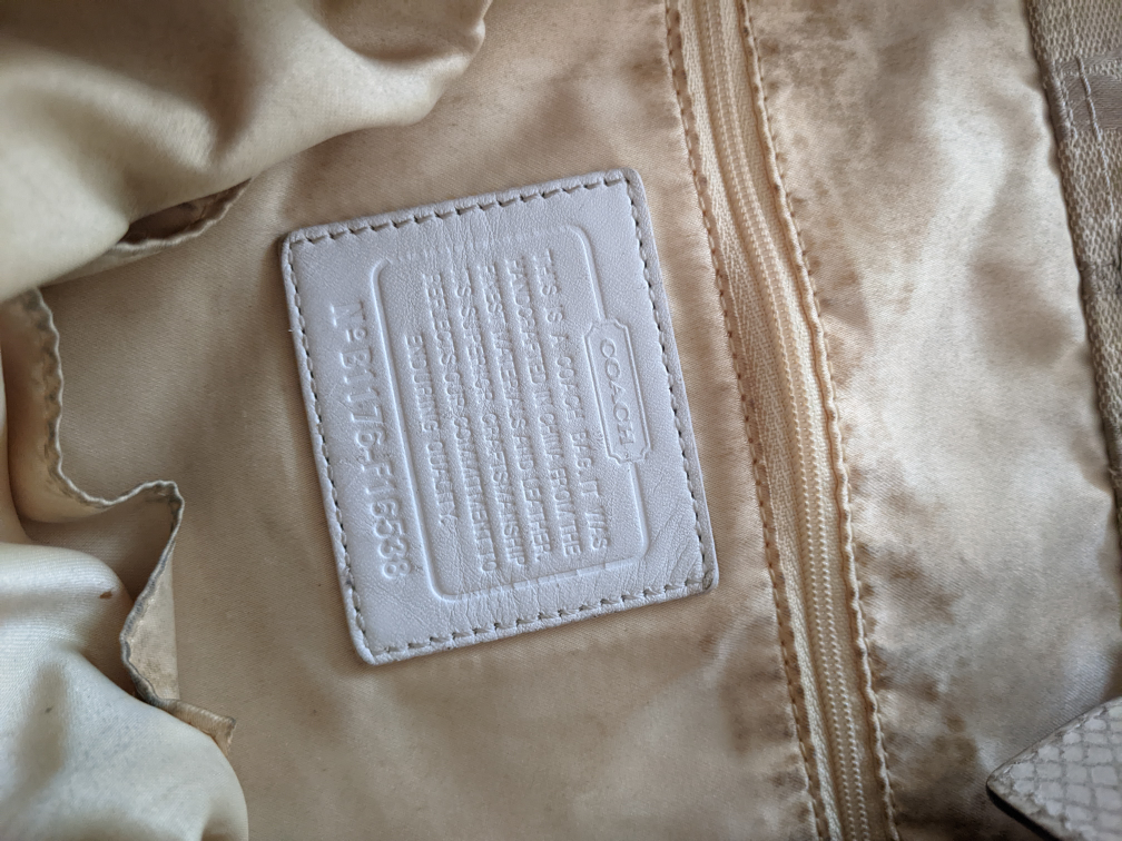 Coach Handbag Purse Cute Creamy Brown Beige Light Tan image indicator(8)