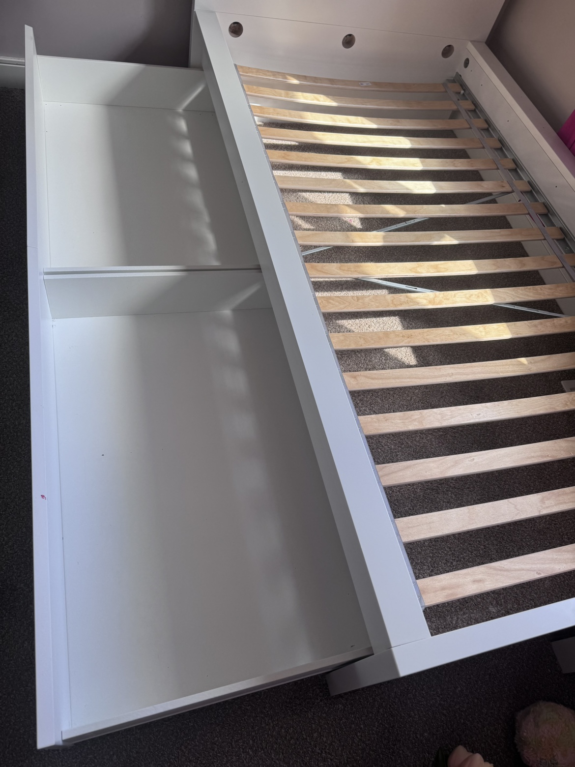 IKEA MALM High bed frame/2 storage boxes, white, Twin - photo 3
